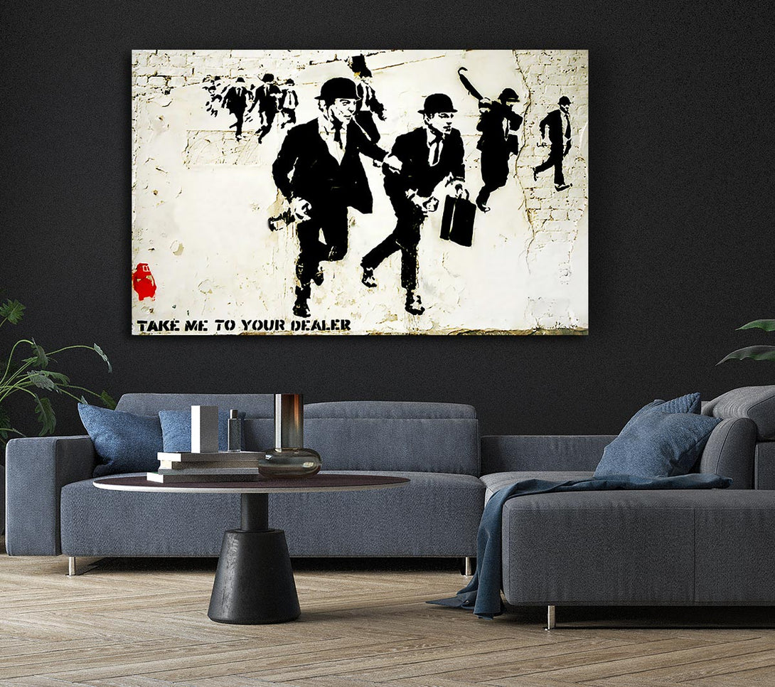 Picture of Bankers On The Run Canvas Print Wall Art