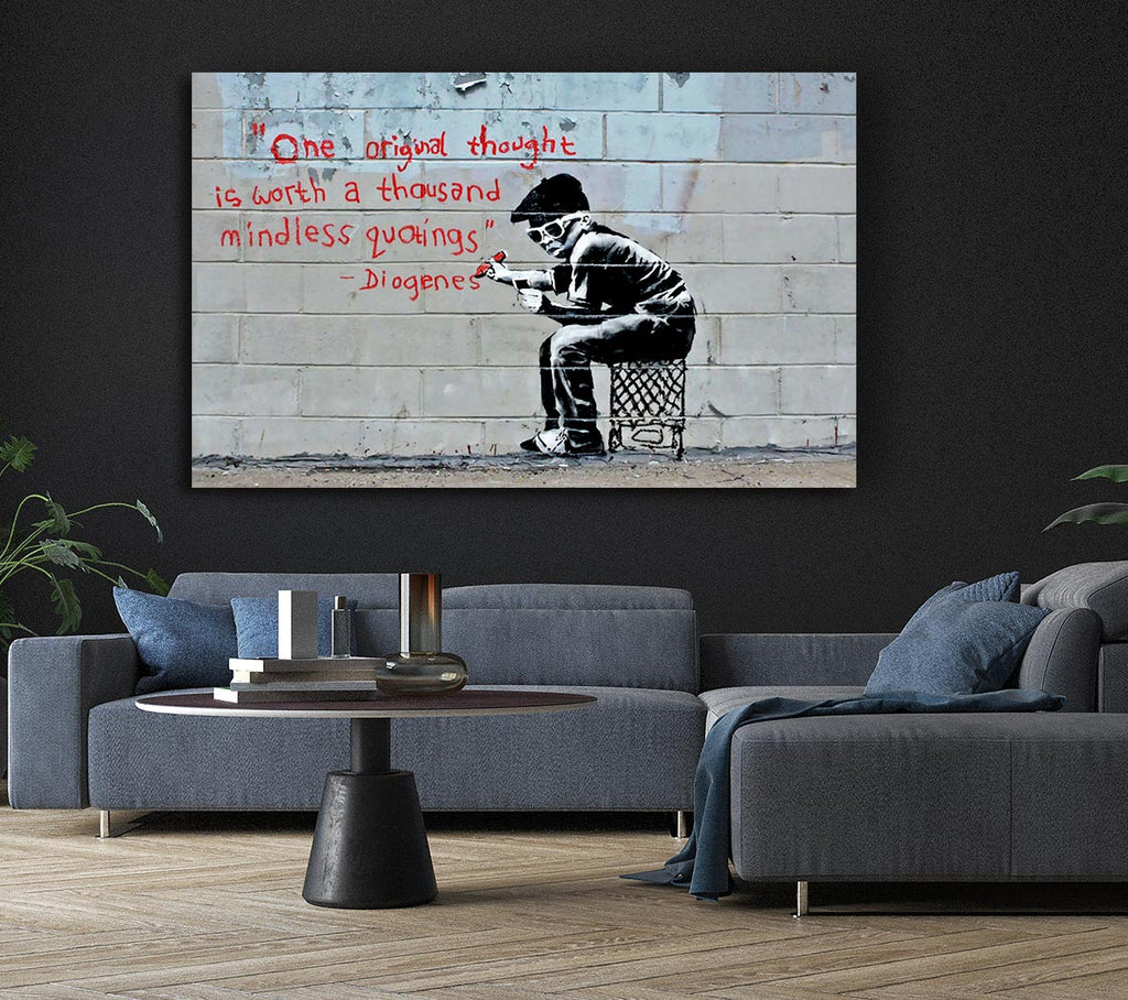 Picture of One Original Thought Is Worth A... Canvas Print Wall Art