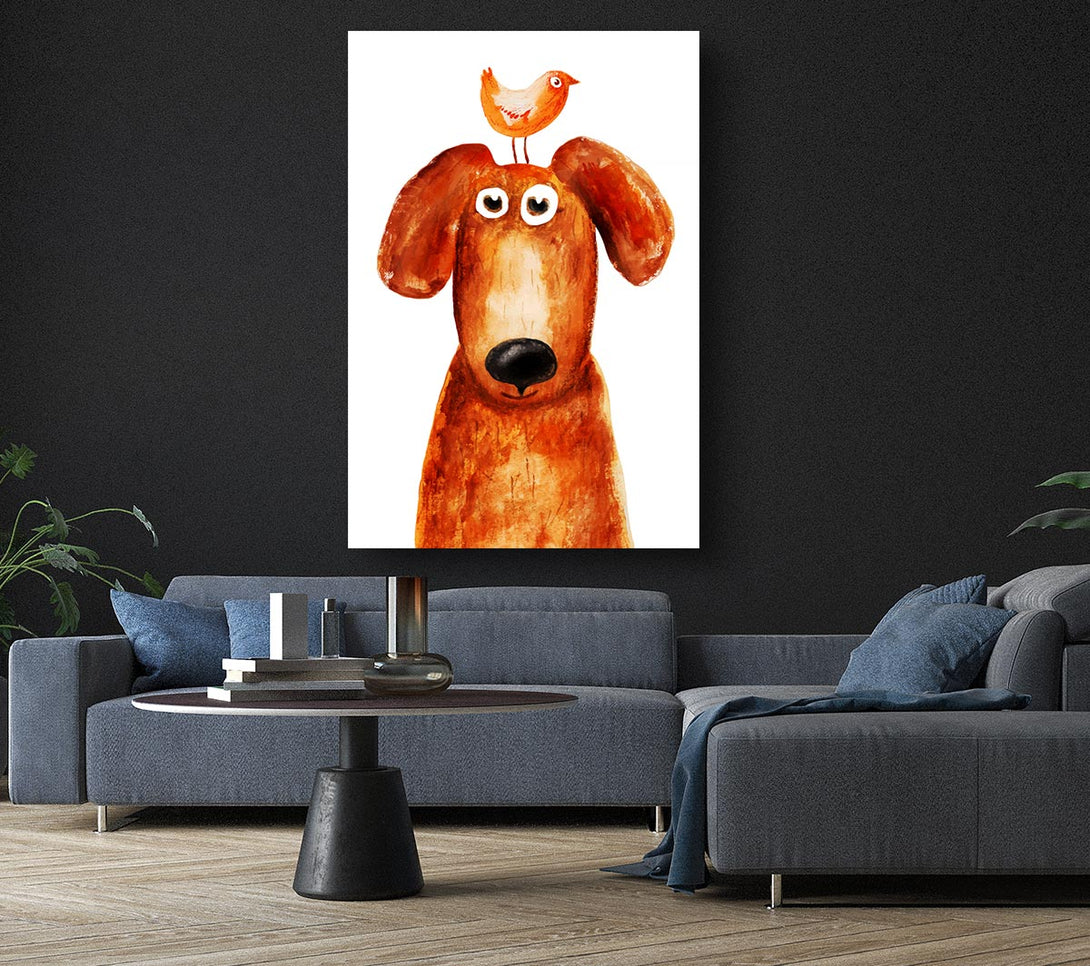 Picture of Wheres The Bird Dog Canvas Print Wall Art