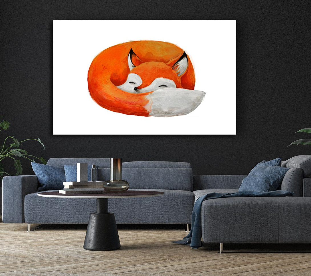 Picture of Sleeping Fox 1 Canvas Print Wall Art