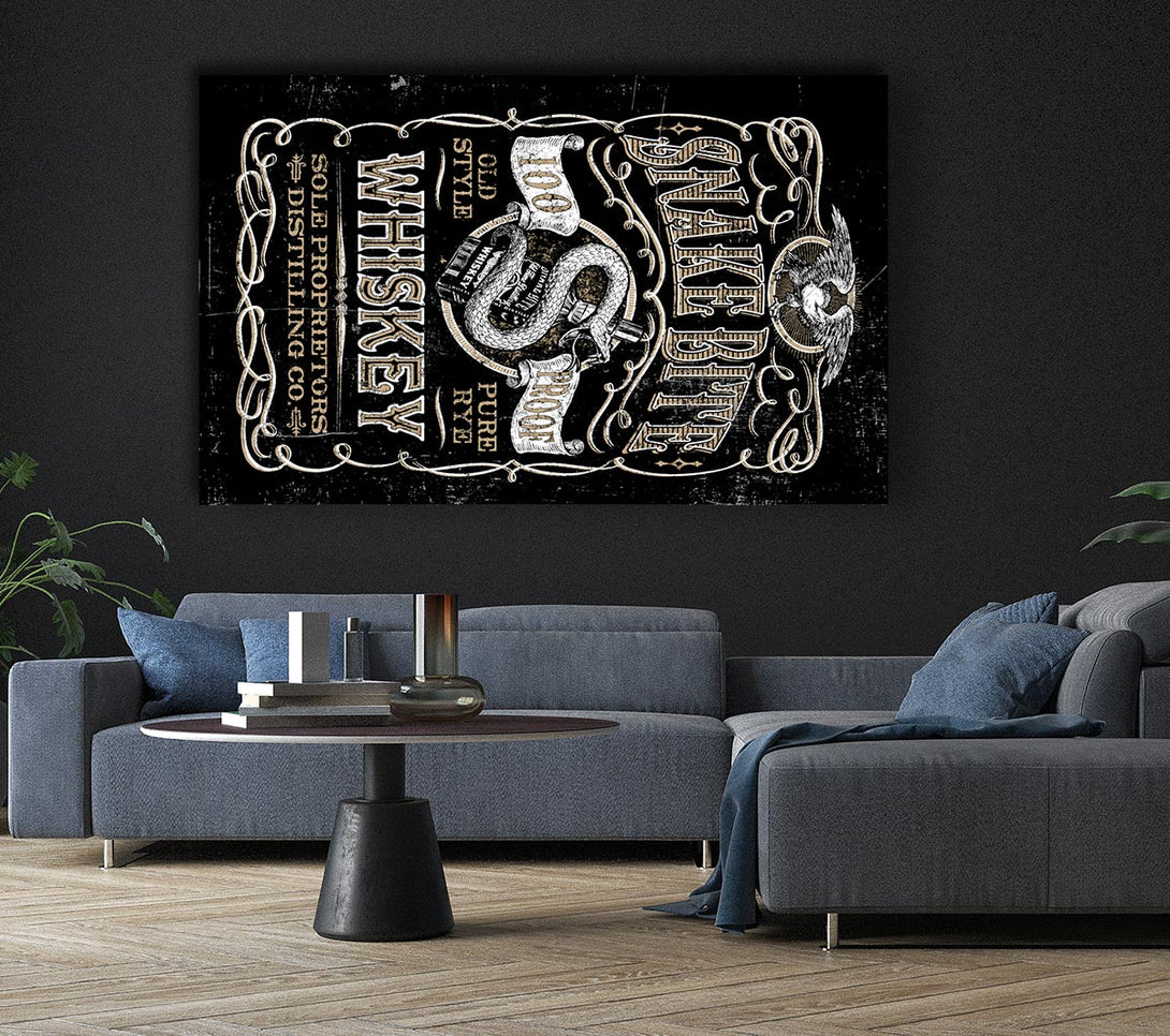Picture of Snake Bite Whiskey Canvas Print Wall Art
