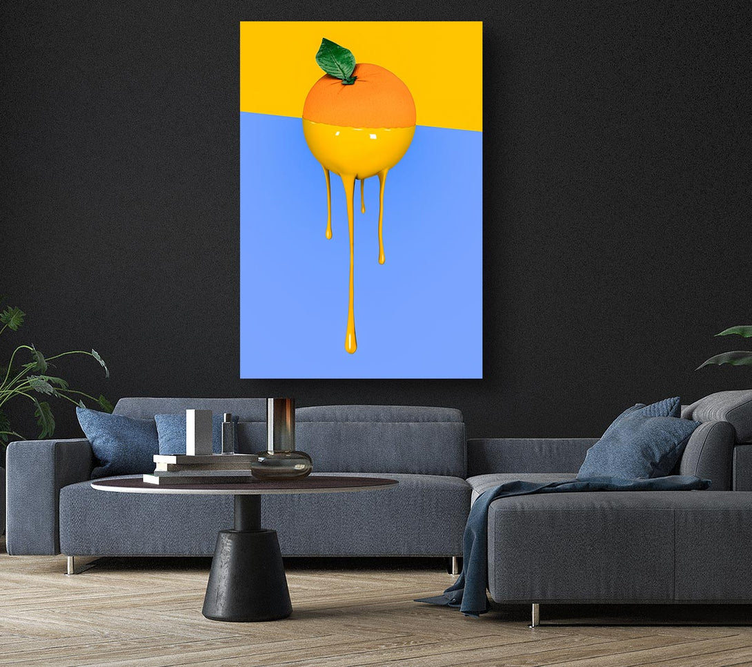 Picture of Orange Drip Canvas Print Wall Art