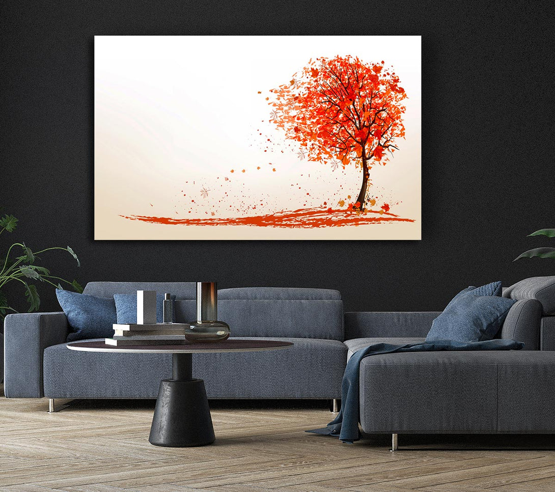 Picture of As The Leaves Fall Of The Autumn Tree Canvas Print Wall Art