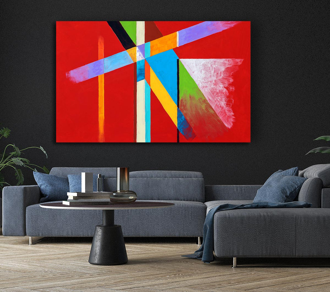 Picture of Coloured Lines Canvas Print Wall Art