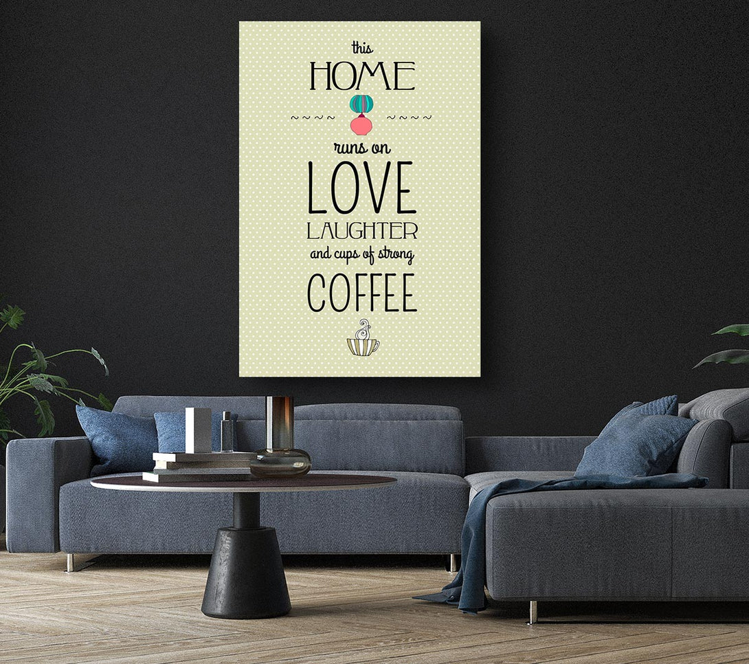 Picture of This Home Runs On Love Canvas Print Wall Art