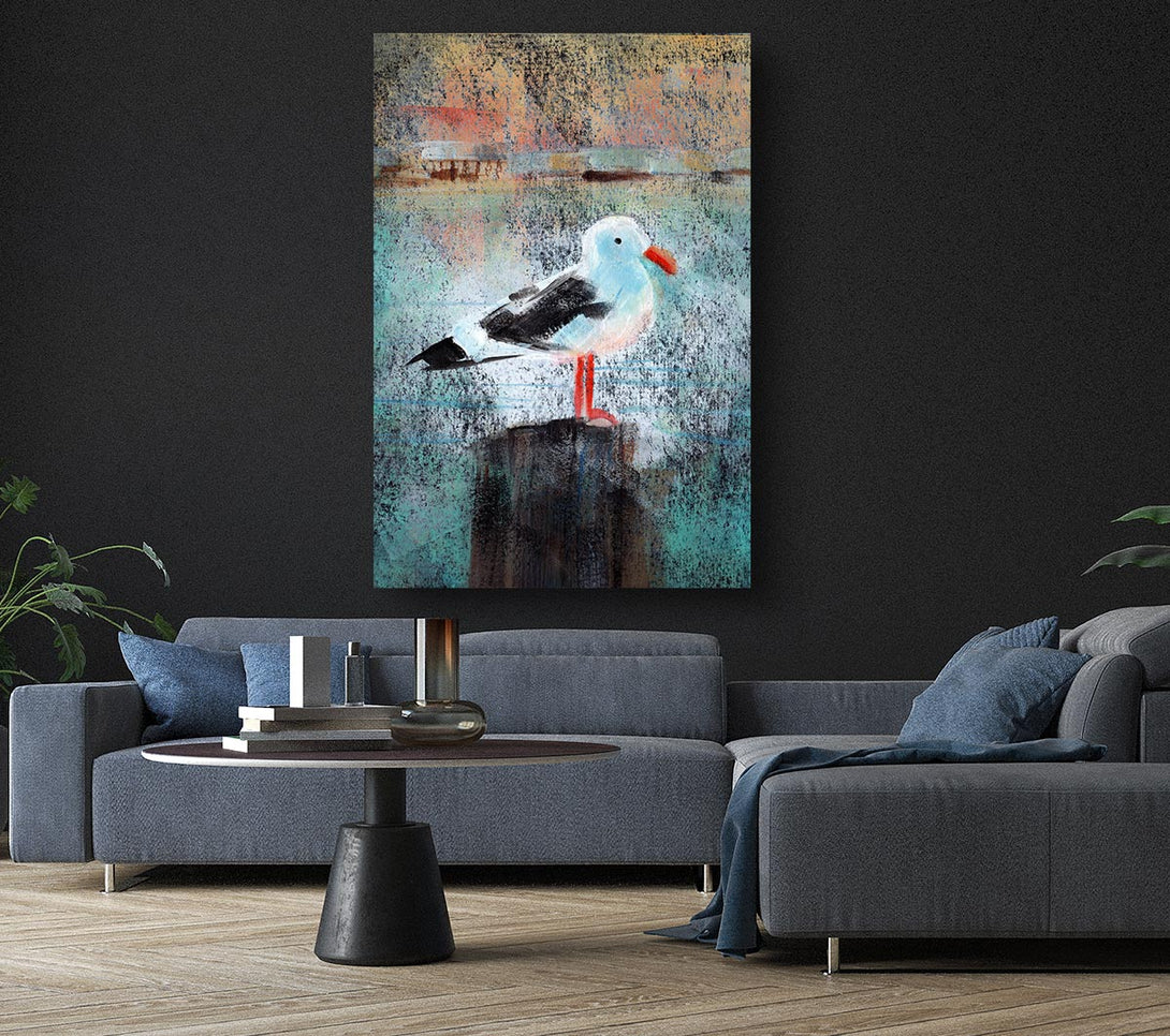 Picture of Seagull Perch Canvas Print Wall Art