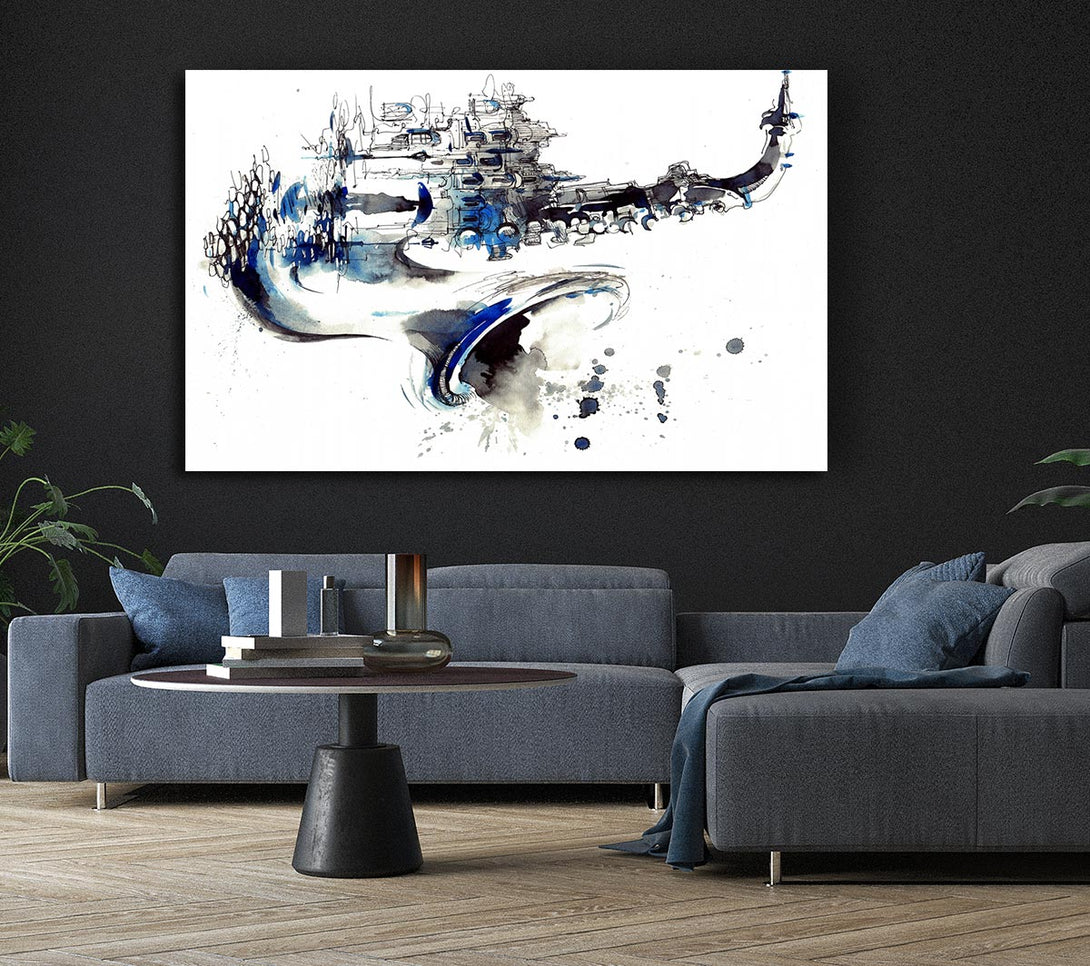 Picture of Saxophone City Canvas Print Wall Art