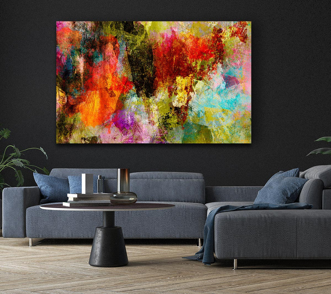 Picture of Splash of grunge colour Canvas Print Wall Art
