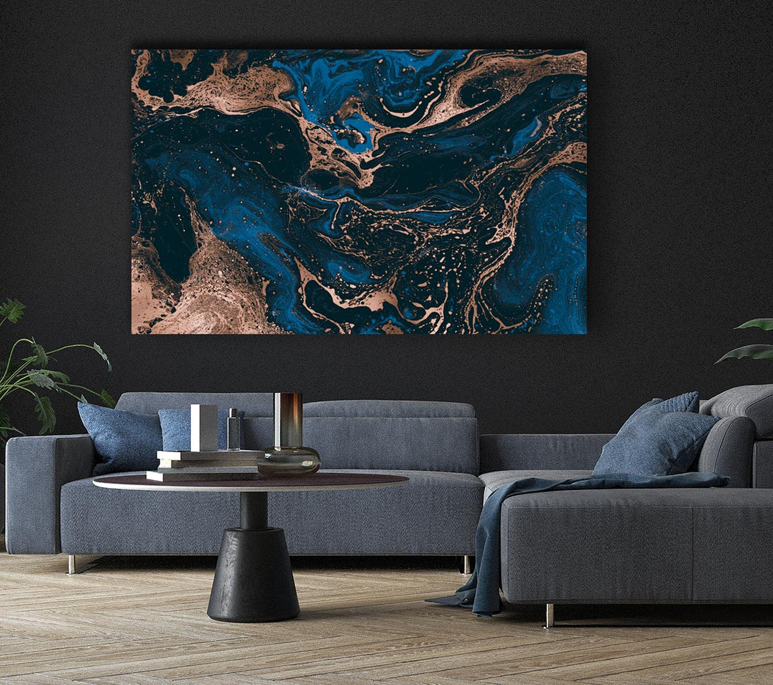 Picture of Ocean Oils And Bronze Canvas Print Wall Art