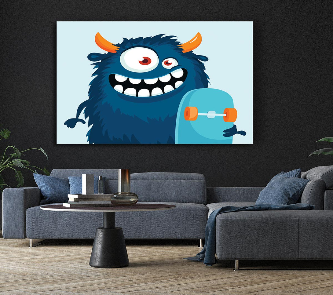 Picture of Monster Skateboarder Canvas Print Wall Art