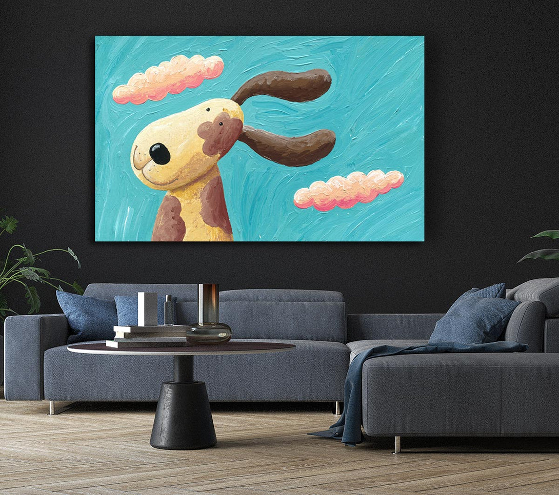 Picture of The Dog In The Wind Canvas Print Wall Art