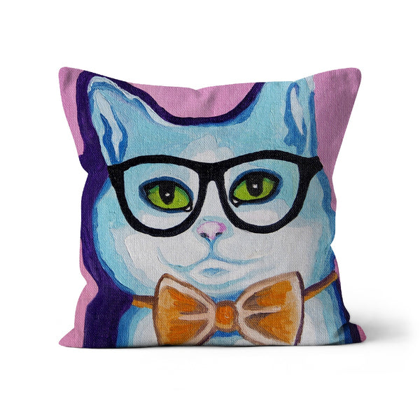 Cat With Glasses Childrens Cushion