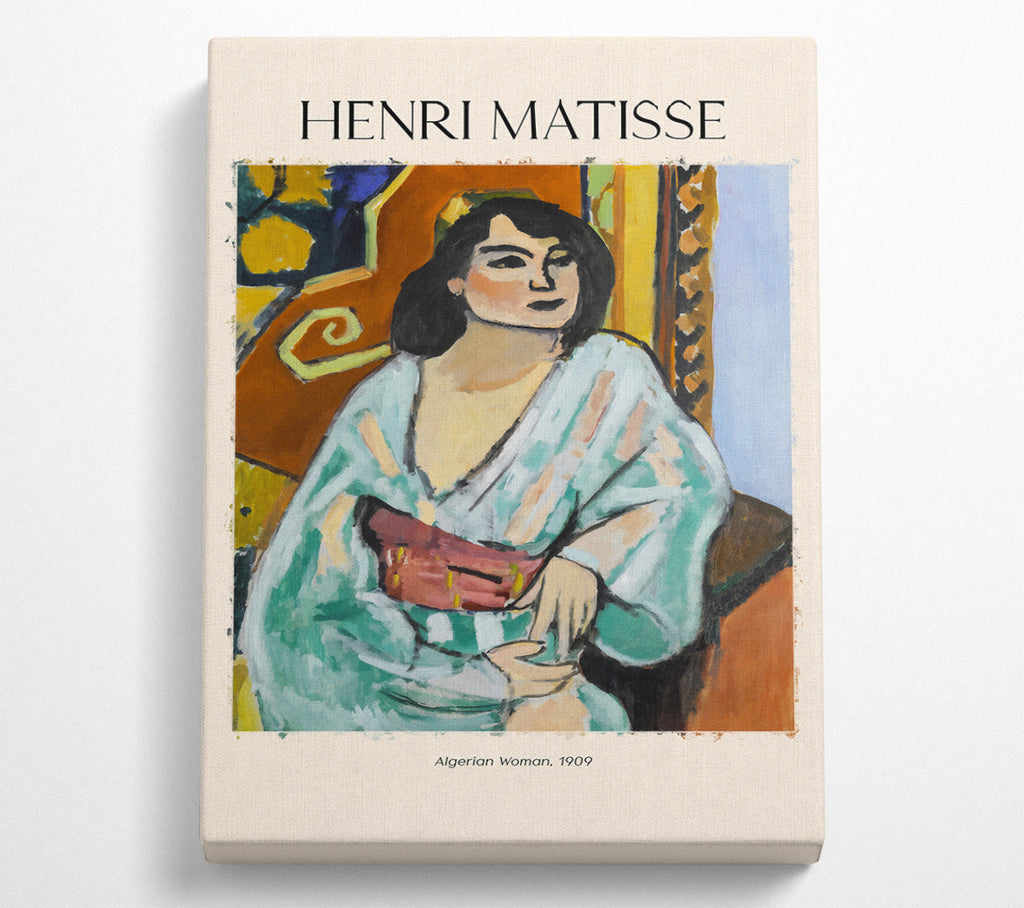 A Square Canvas Print Showing Algerian Woman, 1909 By Henri Matisse Square Wall Art