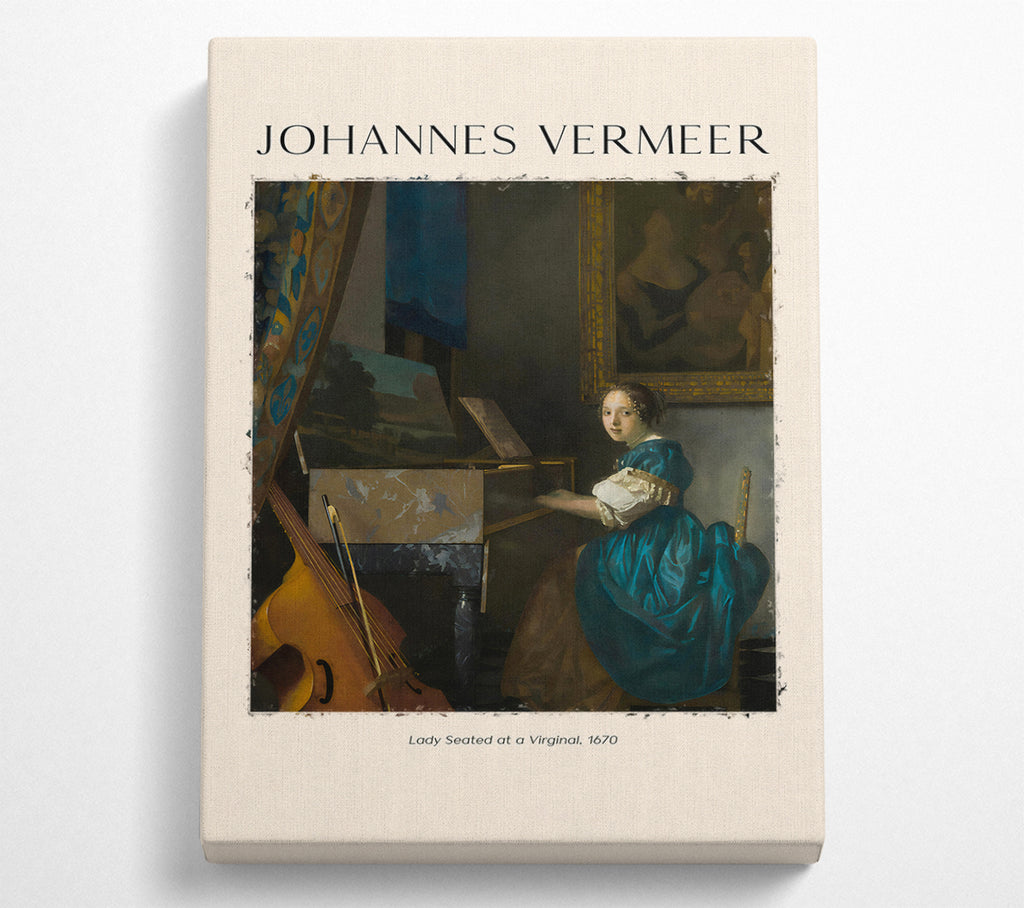 A Square Canvas Print Showing Lady Seated At A Virginal, 1670 By Johannes Vermeer Square Wall Art