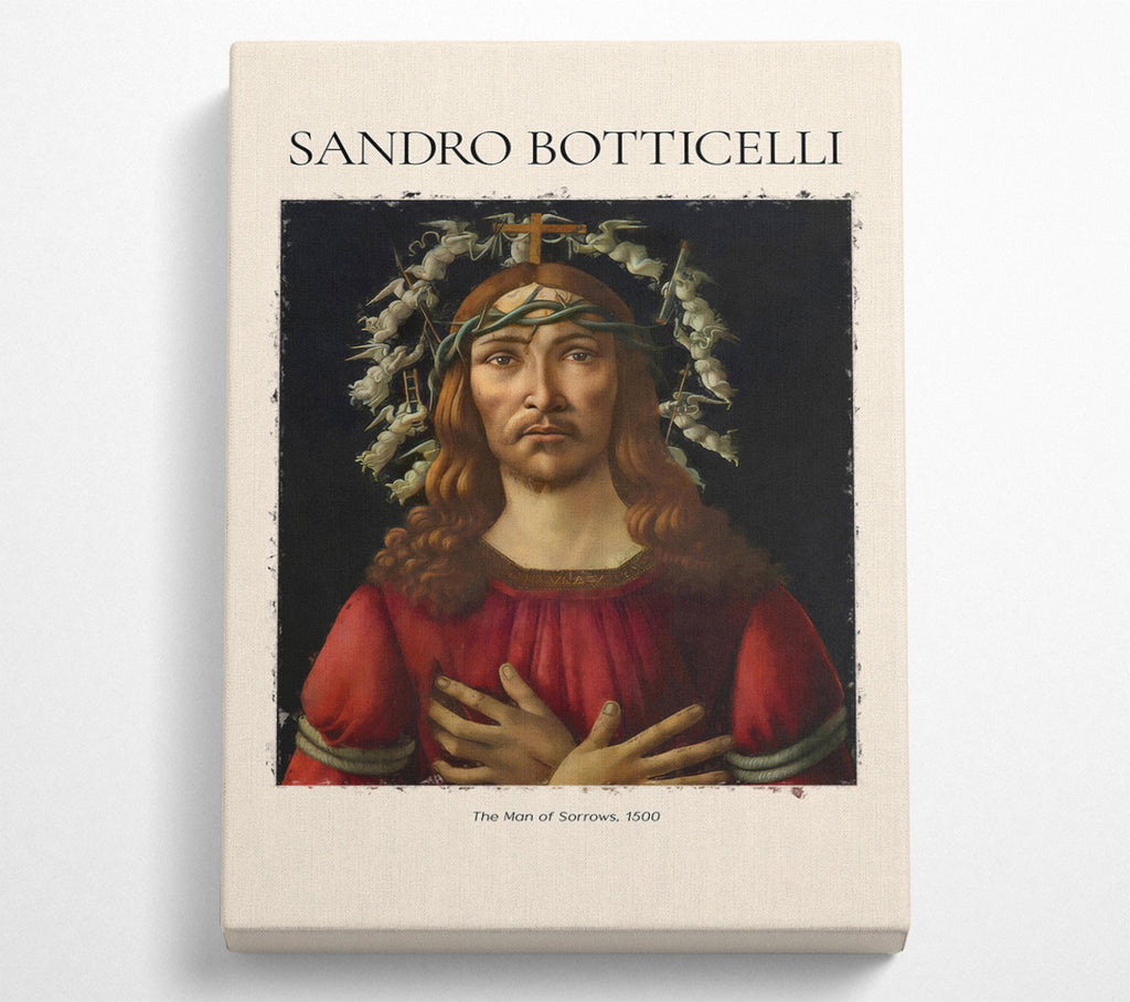 A Square Canvas Print Showing The Man Of Sorrows, 1500 By Sandro Botticelli Square Wall Art