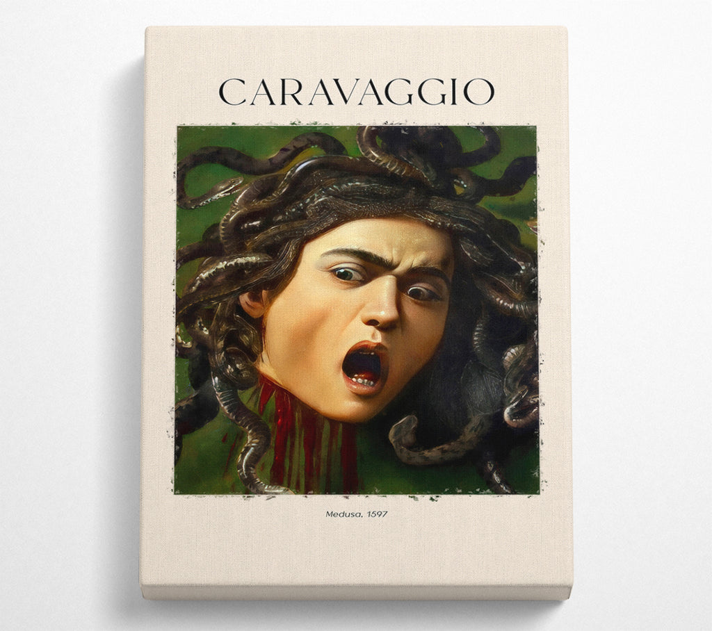 A Square Canvas Print Showing Medusa, 1597 By Caravaggio Square Wall Art