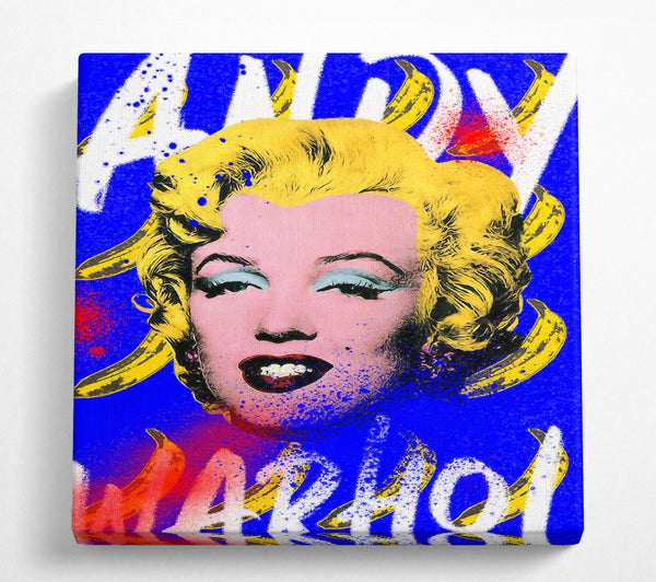 A Square Canvas Print Showing Andy Warhol Marilyn Monroe Square Wall Art