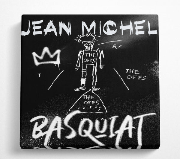 A Square Canvas Print Showing Jean Michel Basquiat Square Wall Art