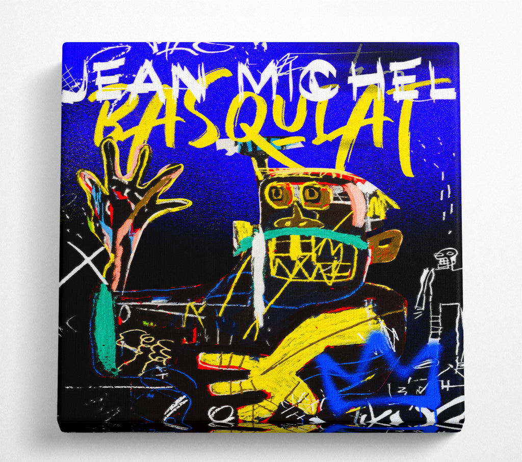 A Square Canvas Print Showing Jean Michel Basquiat Monster Square Wall Art