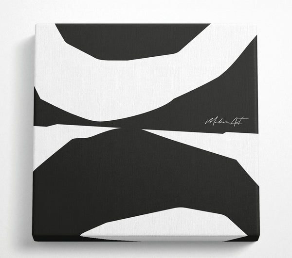 A Square Canvas Print Showing Modern Abstract Shaves Square Wall Art