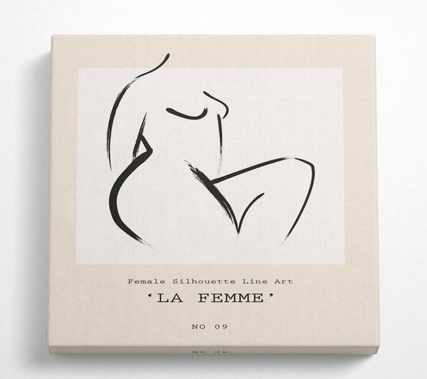 A Square Canvas Print Showing La Femme Square Wall Art