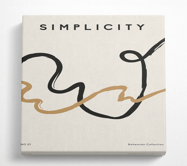 A Square Canvas Print Showing Simplicity Lines Square Wall Art