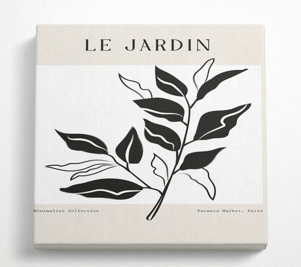 A Square Canvas Print Showing Le Jardin Flowers Square Wall Art
