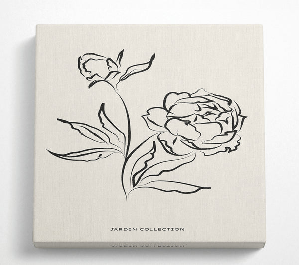 A Square Canvas Print Showing Bloomed Flowers Square Wall Art