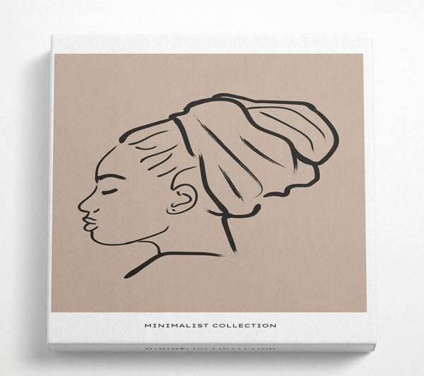 A Square Canvas Print Showing Head Wrap Square Wall Art