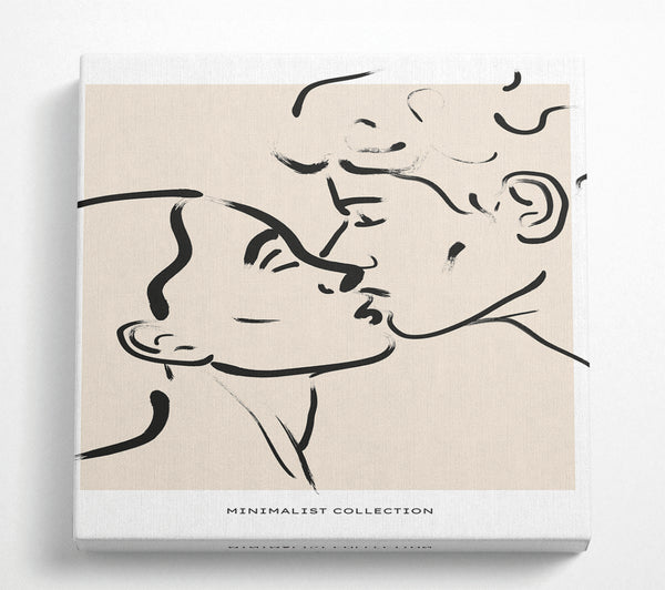 A Square Canvas Print Showing Kissing Square Wall Art