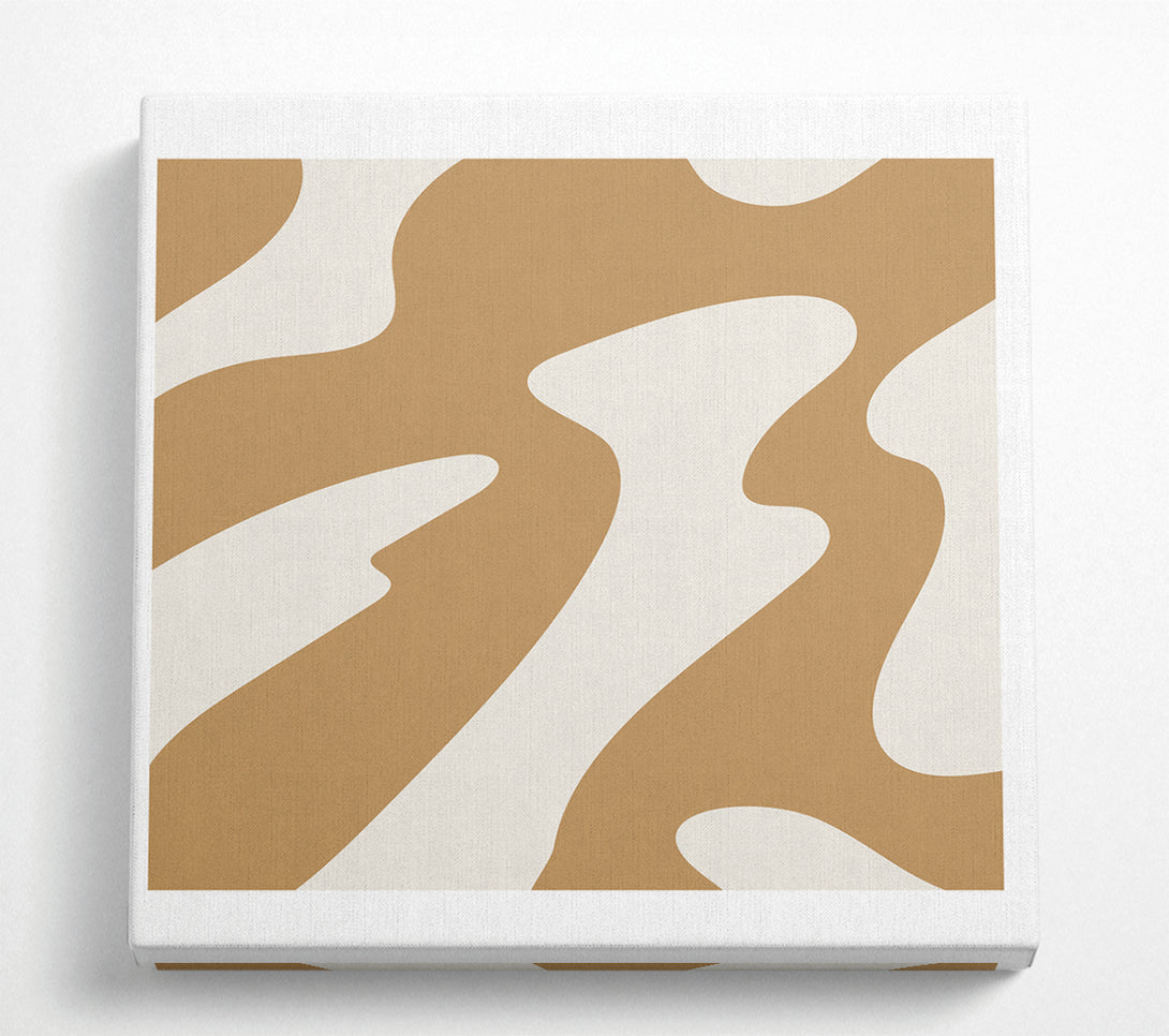 A Square Canvas Print Showing Flow Of Shapes Square Wall Art