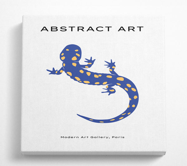 A Square Canvas Print Showing The Blue Gecko Square Wall Art
