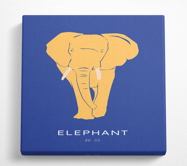 A Square Canvas Print Showing Bold Elephant Square Wall Art