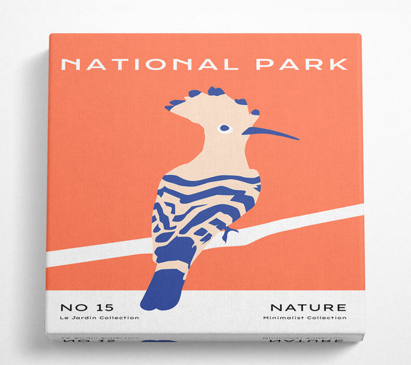A Square Canvas Print Showing National Park Bird Square Wall Art