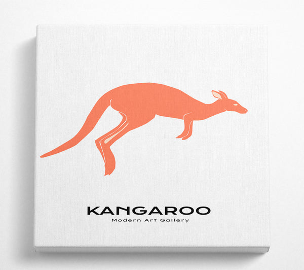A Square Canvas Print Showing Kangaroo Bounce Square Wall Art