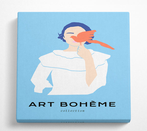 A Square Canvas Print Showing Bird Eye Square Wall Art