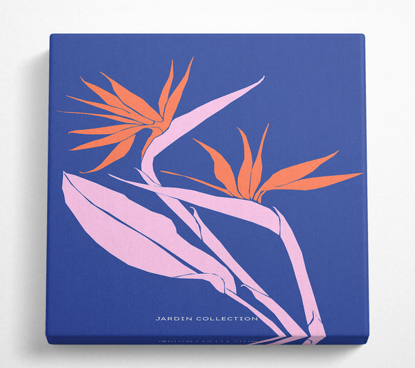A Square Canvas Print Showing Bird Of Paradise Flower Square Wall Art