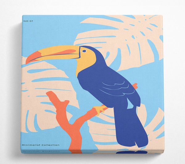A Square Canvas Print Showing Paradise Toucan Square Wall Art
