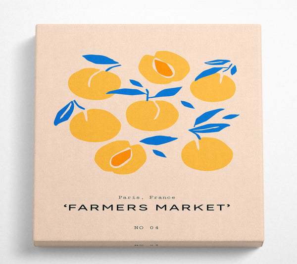 A Square Canvas Print Showing Peaches Of Paradise Square Wall Art