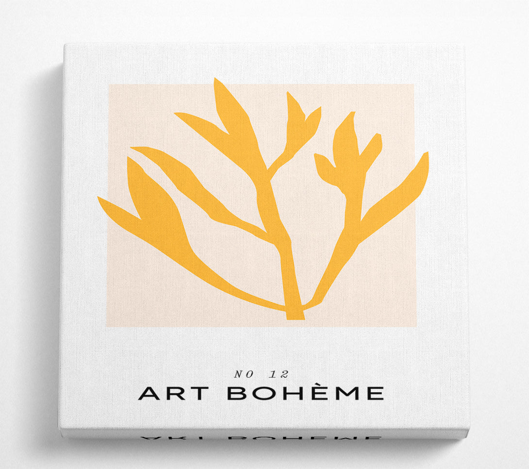 A Square Canvas Print Showing Yellow Flower Bohemian Square Wall Art