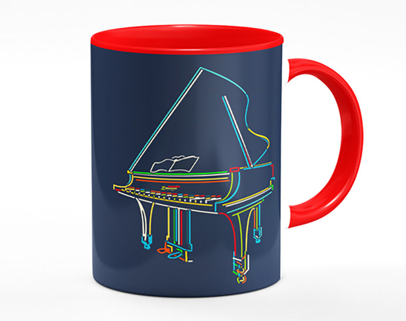 Rainbow Piano Mug