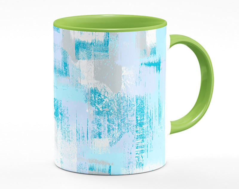 Winter Blue Vertical Paint Mug