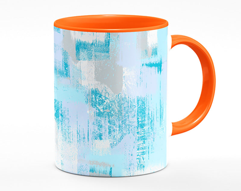 Winter Blue Vertical Paint Mug