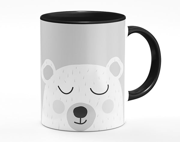 The Cute Bear Head Grey Mug