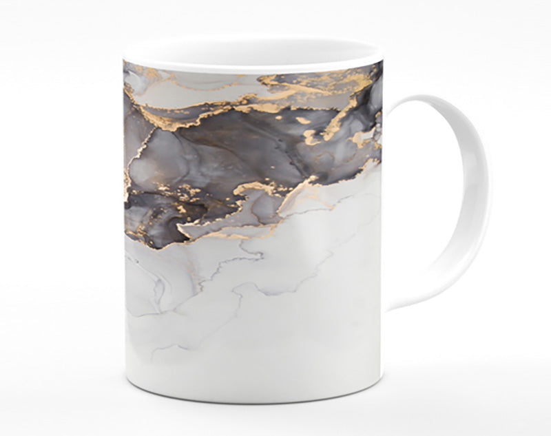 Grey And Gold Marble Mug