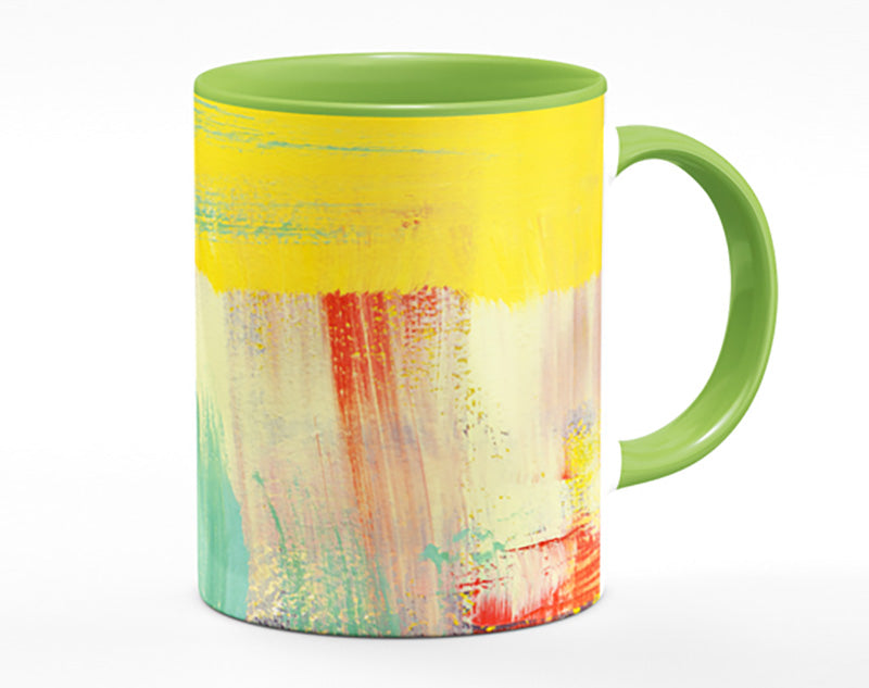 Thick coloured brush strokes Mug