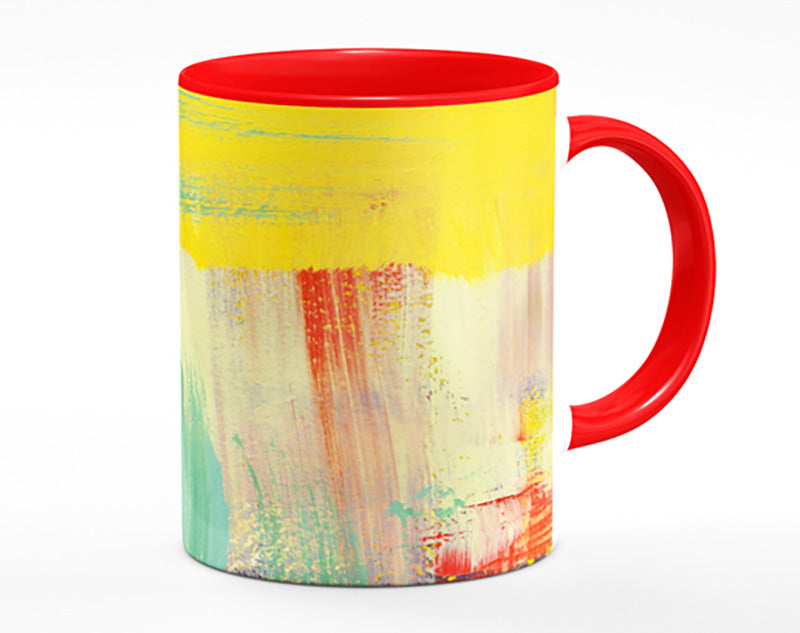 Thick coloured brush strokes Mug