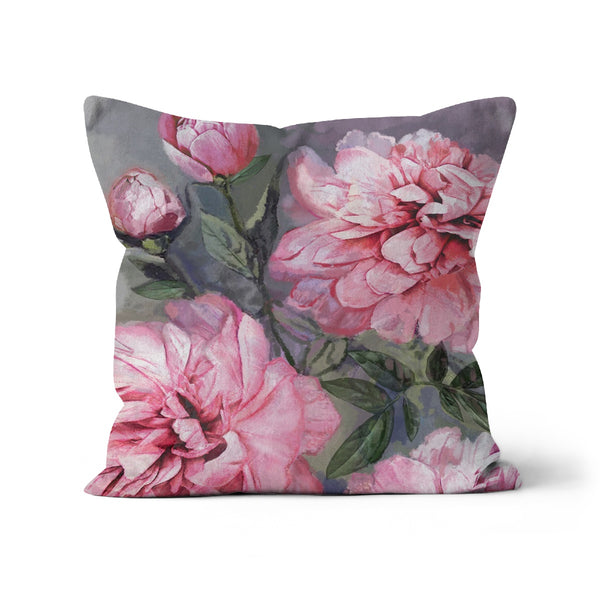 Pink Carnations Flowers Cushion