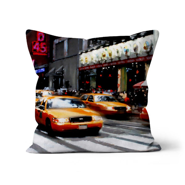 New York Taxi Architecture Cushion