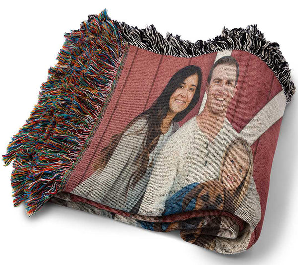 Own Image on a Woven Throw
